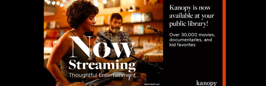 Information about our new video streaming service, Kanopy.  Call 937-845-3601 for more information.